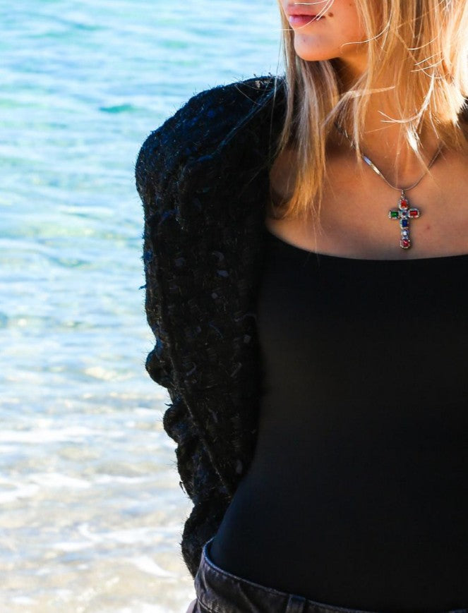 ✨Ensemble Croix &  Collier – Version Argent (boutique)